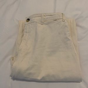 Free people cream denim flare pants